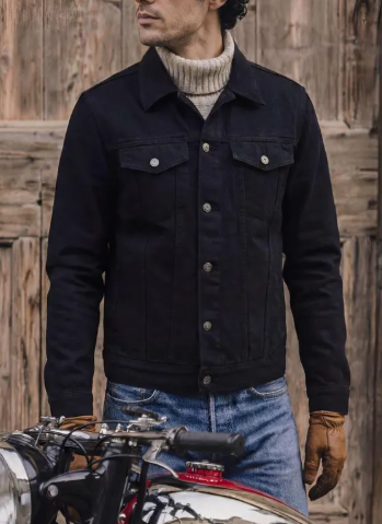 Heavyweight Black Denim Jacket