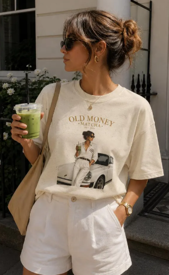 Old Money Matcha Graphic Tee