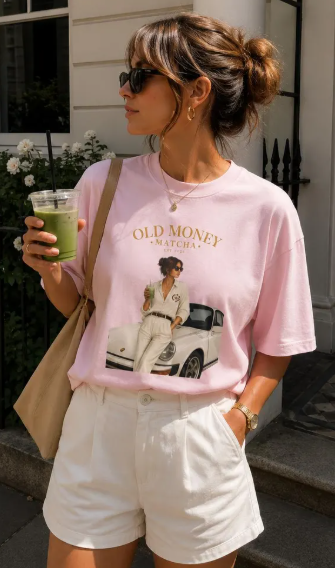Old Money Matcha Graphic Tee