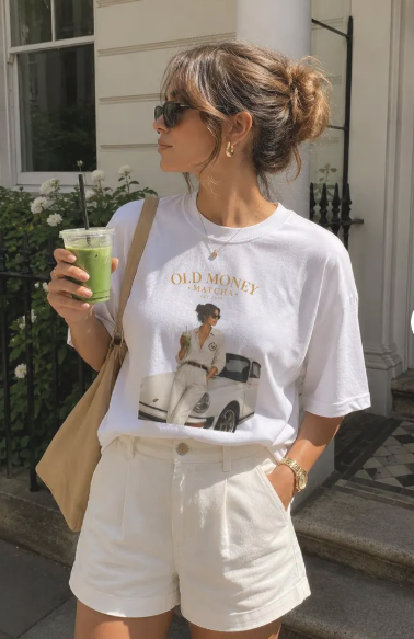 Old Money Matcha Graphic Tee